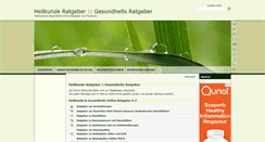 Desktop Screenshot of heilkunde-ratgeber.com
